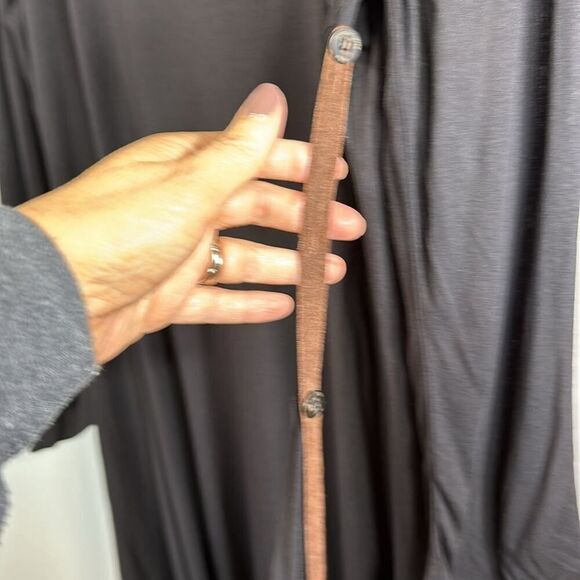 ANNETTE GORTZ Women’s Two Piece Cardigan Draped Dress Set Brown Size Large - Picture 10 of 15